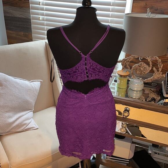 🐣NBD size small purple Lace mini dress - Picture 2 of 4